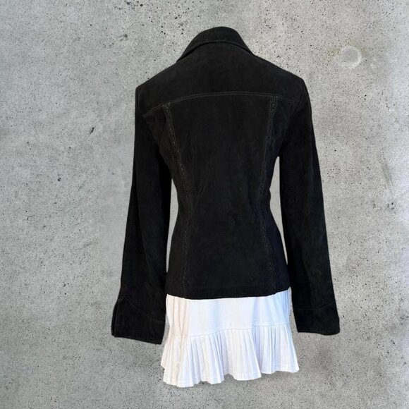 Vintage black suede jacket - Picture 6 of 7